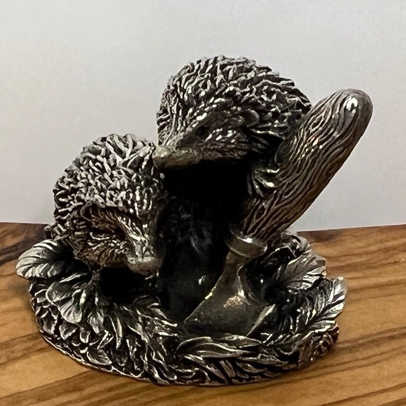 Royal Selangor Pewter Mini Hedgehogs Vintage 1994 Pristine 90’s Figurine - Picture 5 of 7